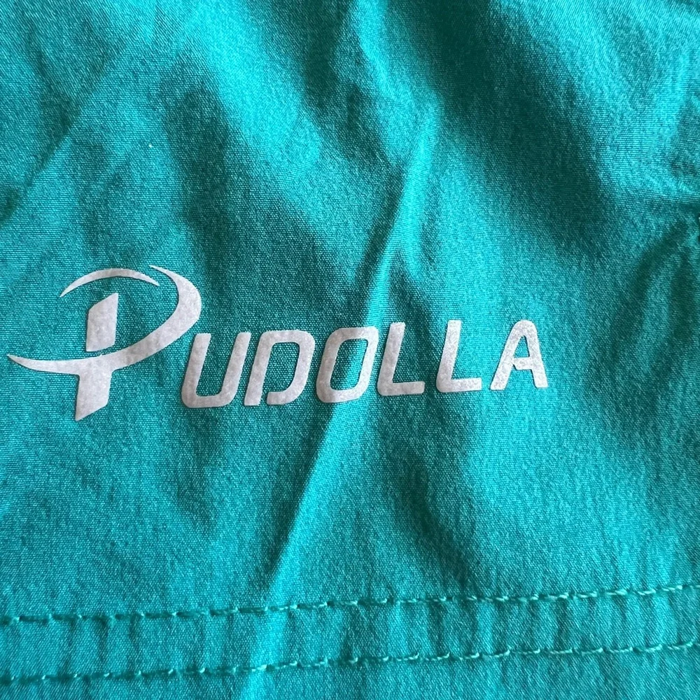 Pudolla Mens Shorts green & Black Running Workout Lined Drawstring Active XXL‎